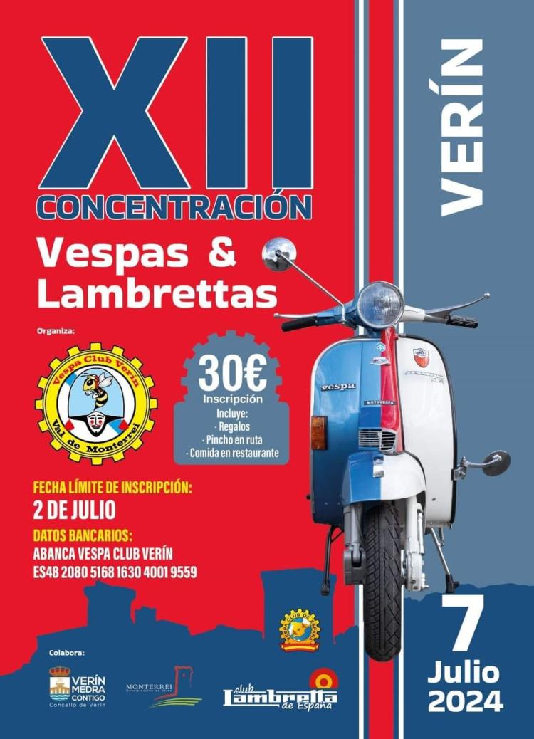 XII Concentración de Vespas y Lambrettas Verín 