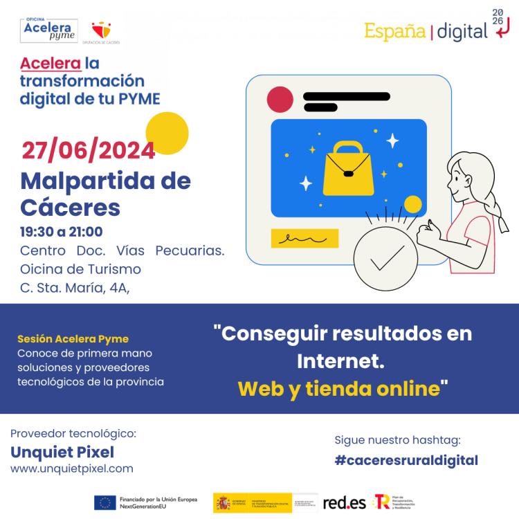 “Conseguir Resultados en Internet. Web y tienda online”. Malpartida de Cáceres