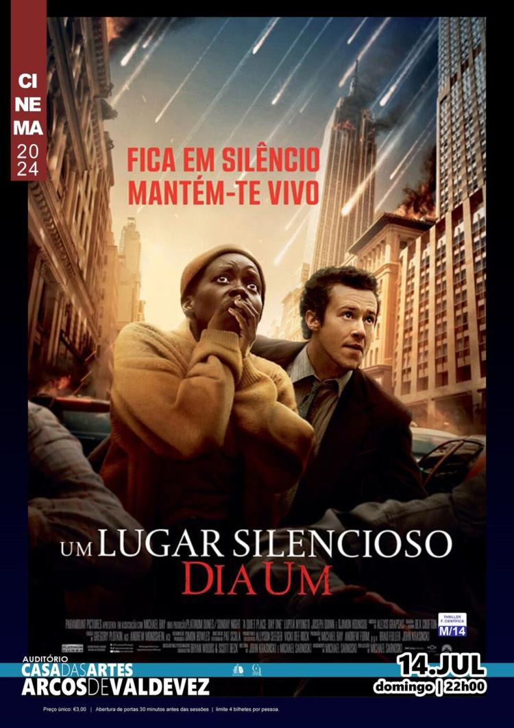 Exibição do filme ' Um lugar silencioso: Dia um'