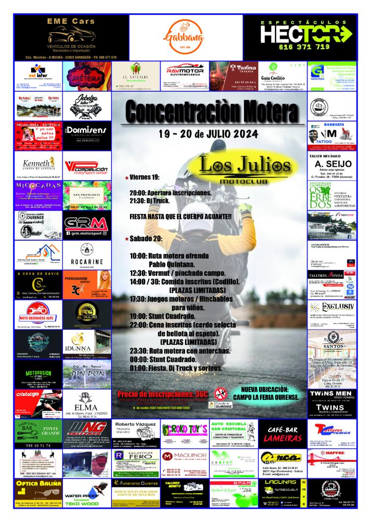 Concentración Motera Ourense. Organiza Motoclub LOS JULIOS