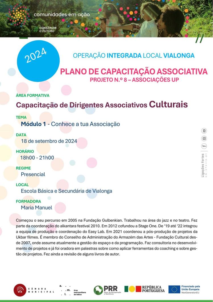 Plano de Capacitação de Dirigentes Associativos - Projeto 8 Associações Up