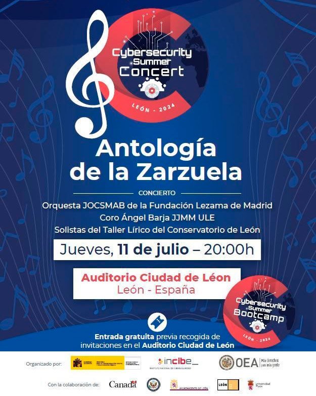 CYBERSECURITY SUMMER CONCERT. ANTOLOGÍA DE LA ZARZUELA. Auditorio ciudad de León