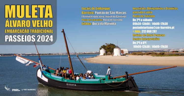 Muleta Álvaro Velho Embarcação Tradicional | Passeios julho 2024