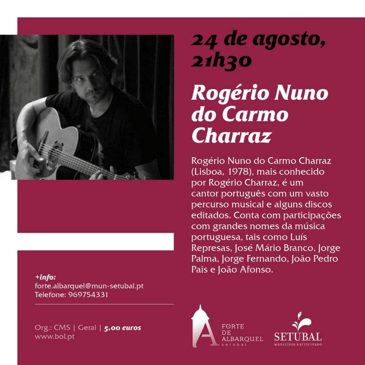 Concerto de Rogério Nuno do Carmo Charraz | Programação Cultural do Forte de Albarquel 2024