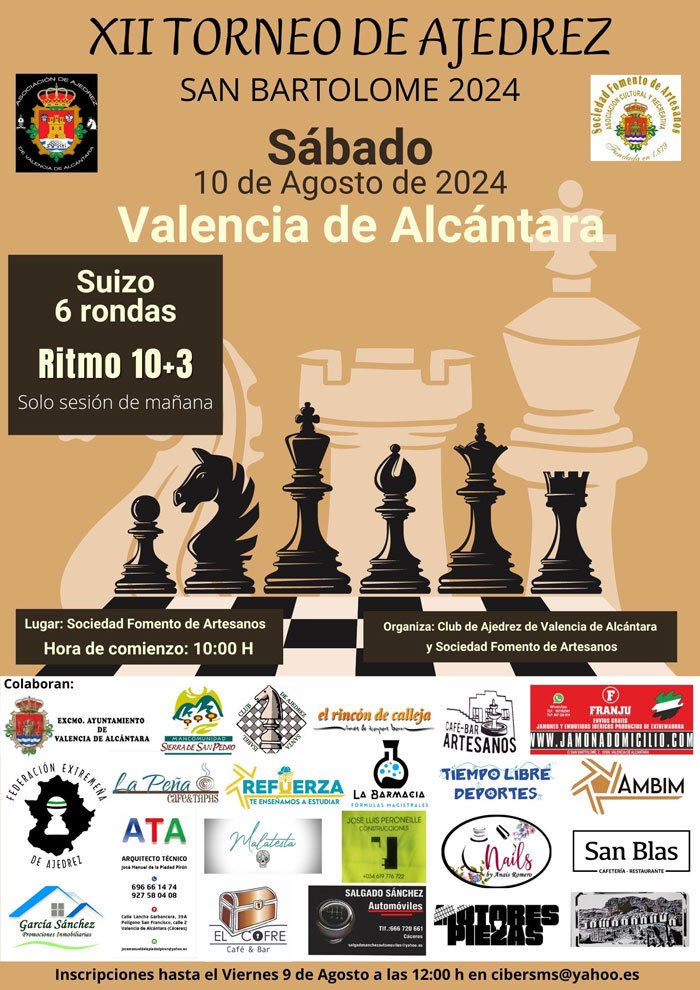 XII TORNEO SAN BARTOLOMÉ DE AJEDREZ
