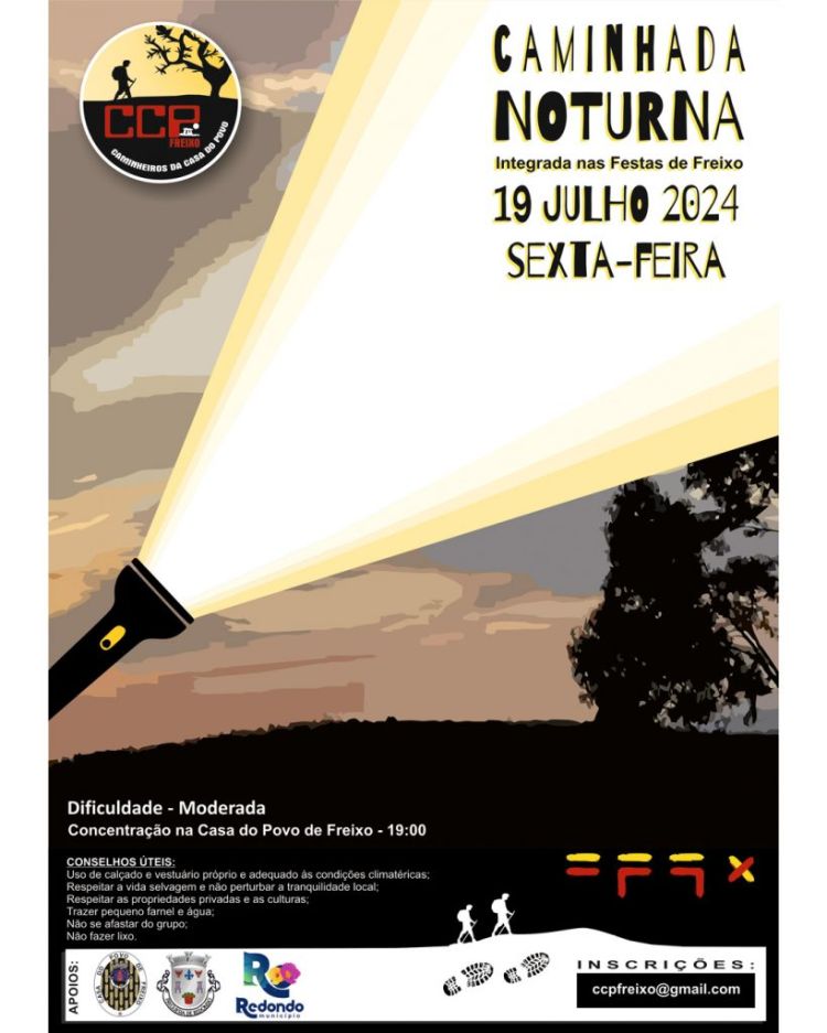 Caminhada Noturna | 19 de julho | Freixo