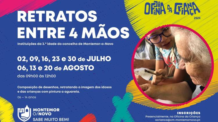 OFICINA DA CRIANÇA: RETRATOS ENTRE 4 MÃOS