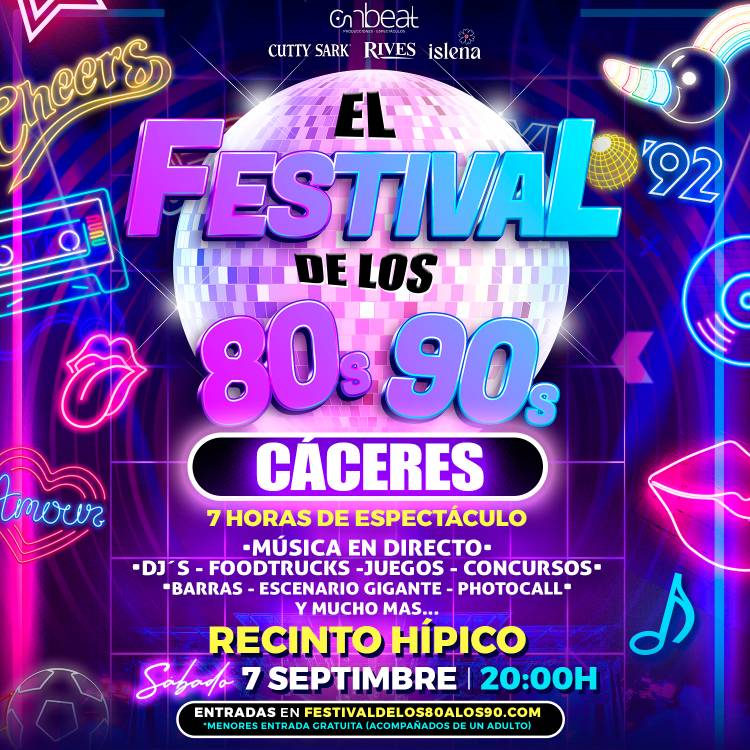 El Festival de los 80 a los 80 en Cáceres