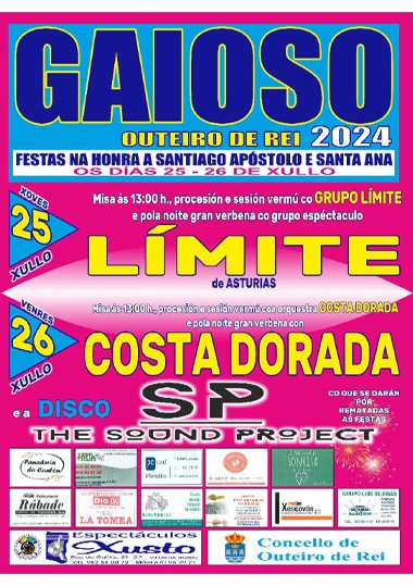 FESTAS DE SANTIAGO APÓSTOL 2024 | GAIOSO