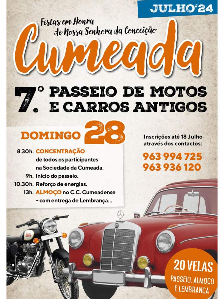 7º Passeio de Motos e Carros Antigos na Cumeada