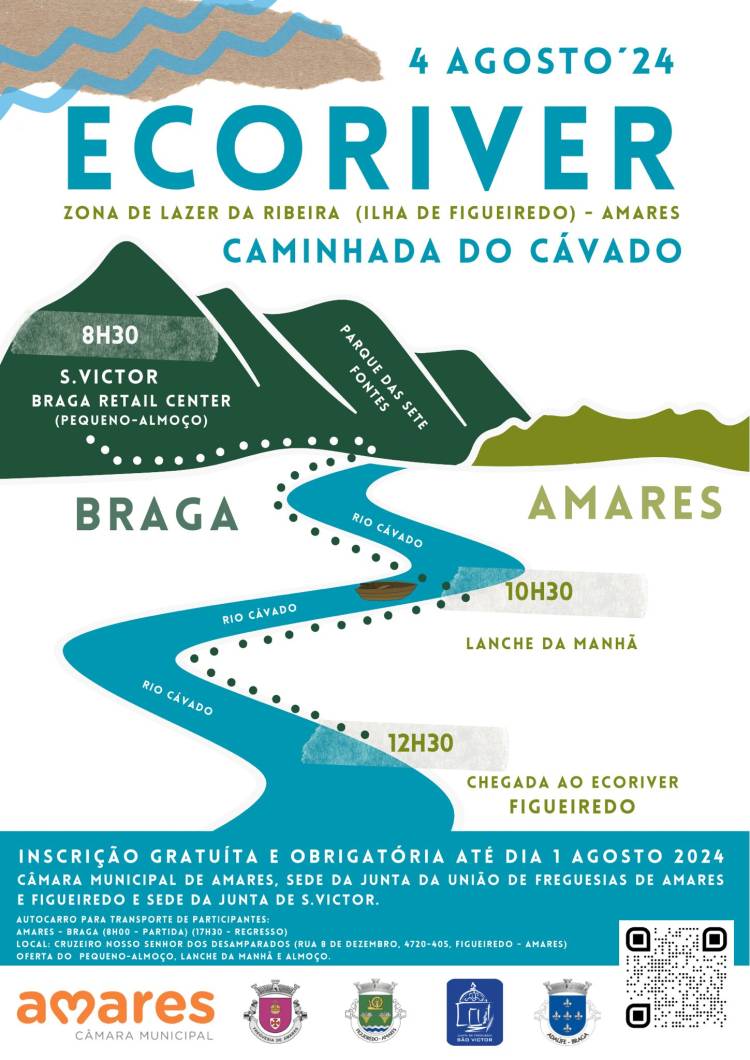 ECORIVER - CAMINHADA DO CÁVADO (INSCRIÇÃO ATÉ 1 DE AGOSTO) 