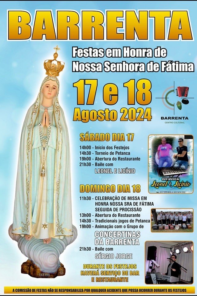 Festa em Honra de N.ª S.ª de Fátima - BARRENTA
