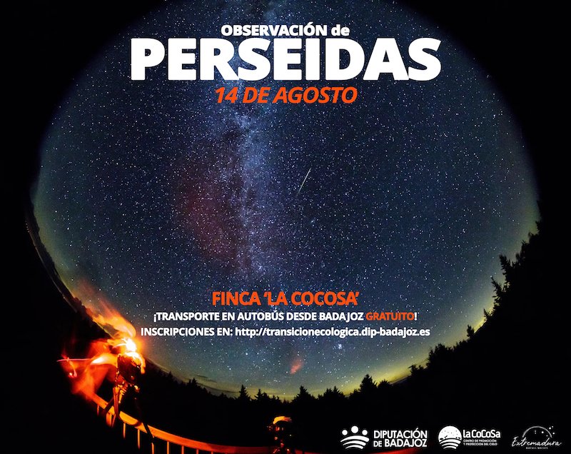 Observación de Perseidas en la Finca La Cocosa