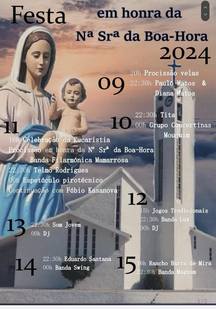 Festa em Honra da Nossa Senhora da Boa-Hora 2024