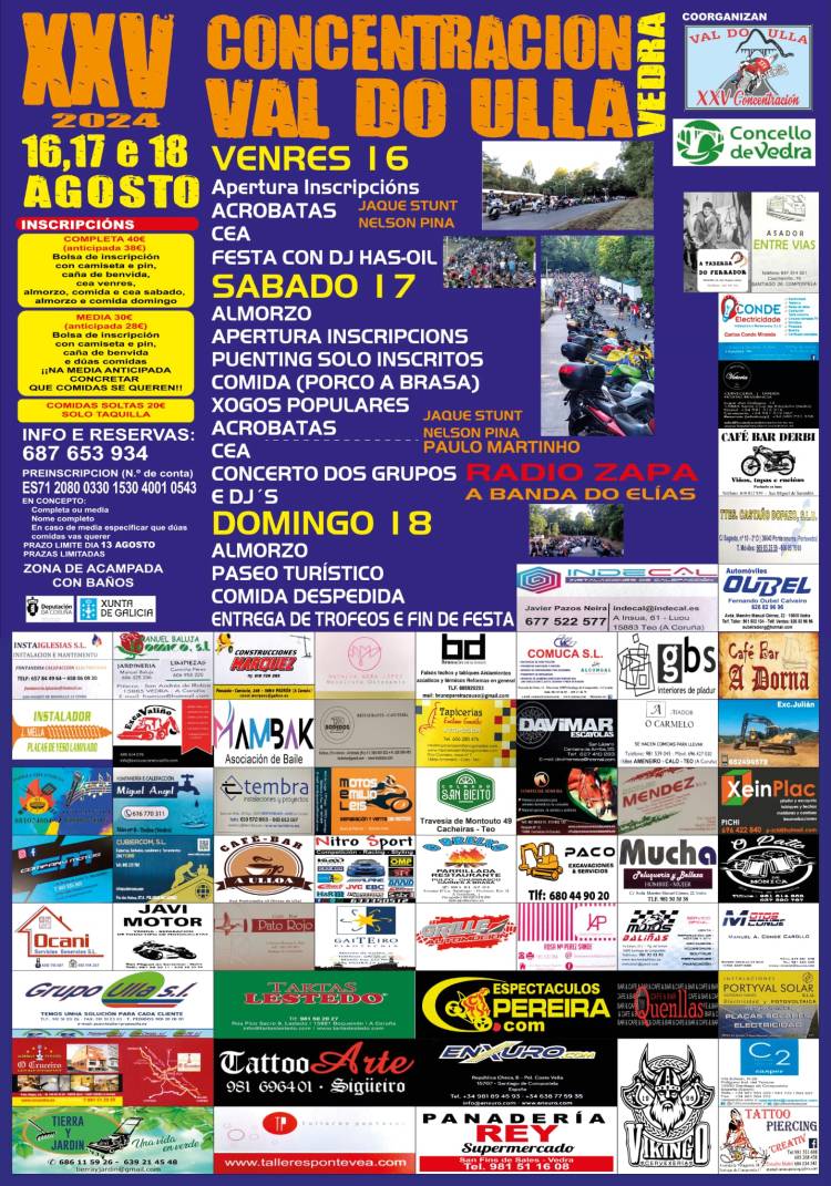 XXV Concentración Motera Val do Ulla, Vedra, A Coruña. Organiza Motoclub Val do Ulla