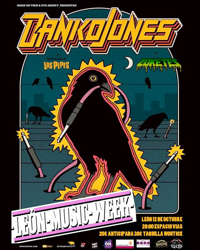 León Music Week 2024. Danko Jones + Los Pepes + Zoketes. Espacio Vías