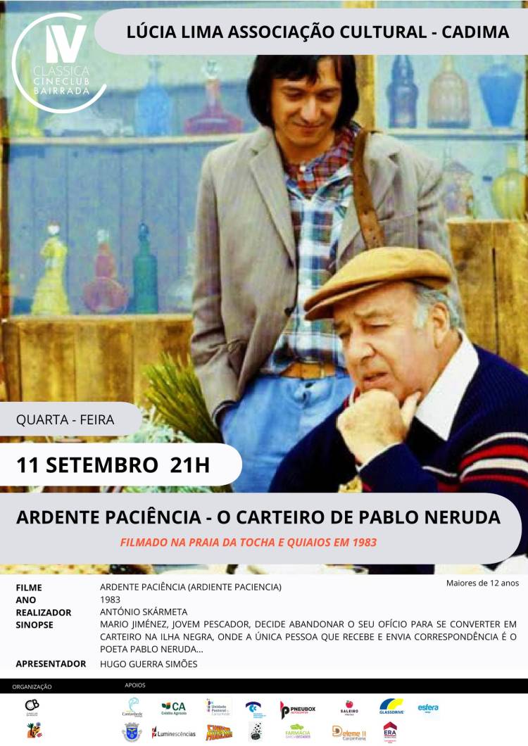 Cinema: 'O Carteiro de Pablo Neruda' (original 'Ardente Paciência') de António Skármeta