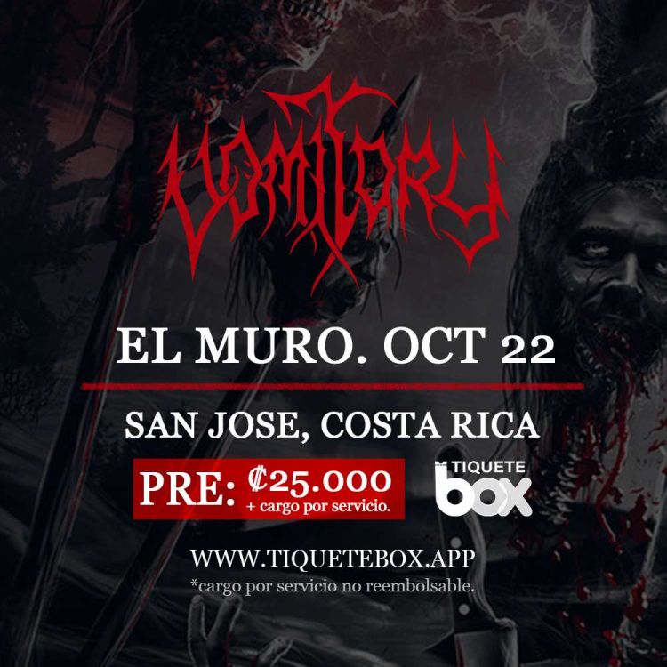 ⁠Vomitory por primera vez Costa Rica.