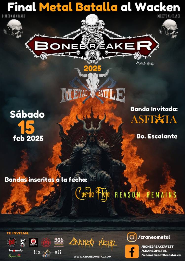 Bone Breaker 2025 - Final Metal Batalla al Wacken Costa Rica