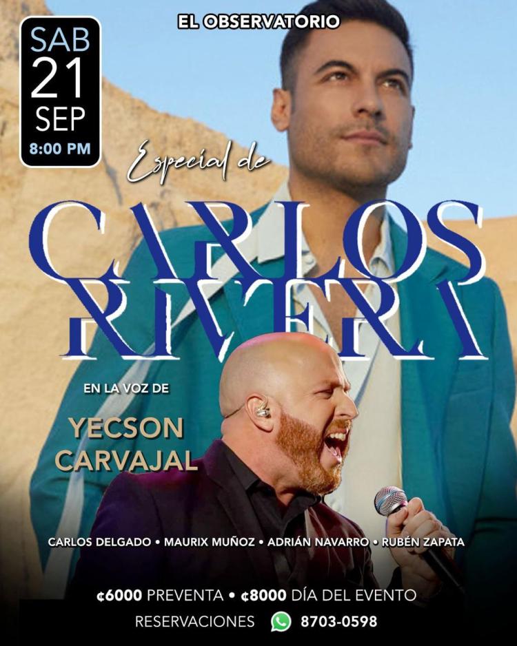 Especial de Carlos Rivera. Interpretado por: Yecson Carvajal.