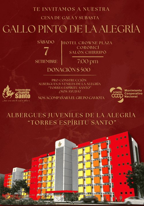 CENA DE GALA Y SUBASTA PRO TORRES  ESPIRITU SANTO