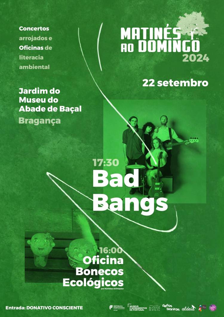 Matinés ao Domingo com Bad Bangs + Oficina de Bonecos Ecológicos