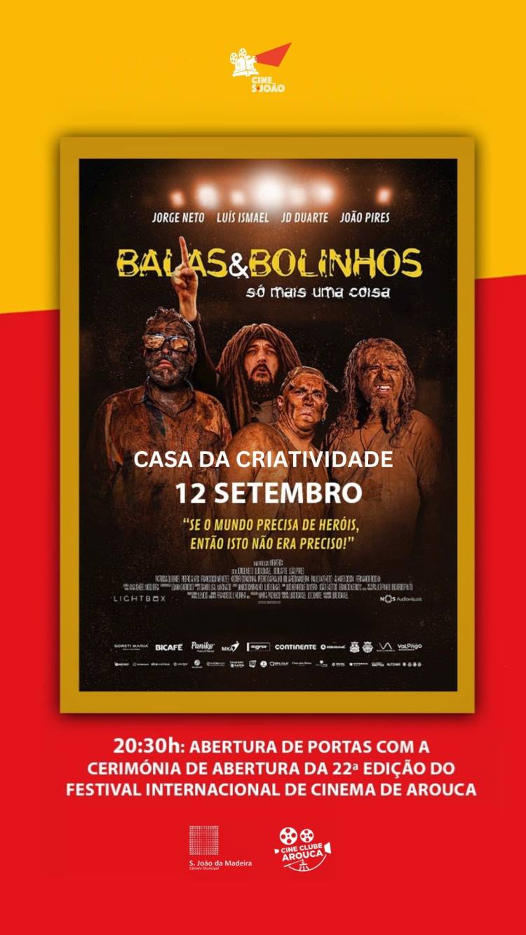 Cerimónia de abertura do Arouca Film Festival com projeção de Balas e Bolinhos