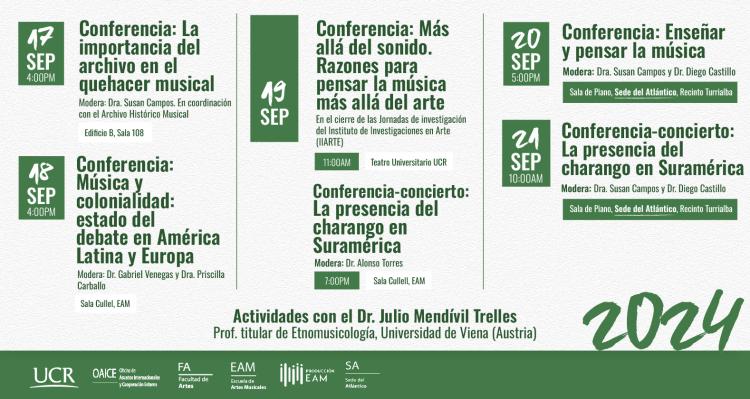 Actividades con el Dr. Julio Mendívil Trelles, prof titular de Etnomusicología, Universidad de Viena