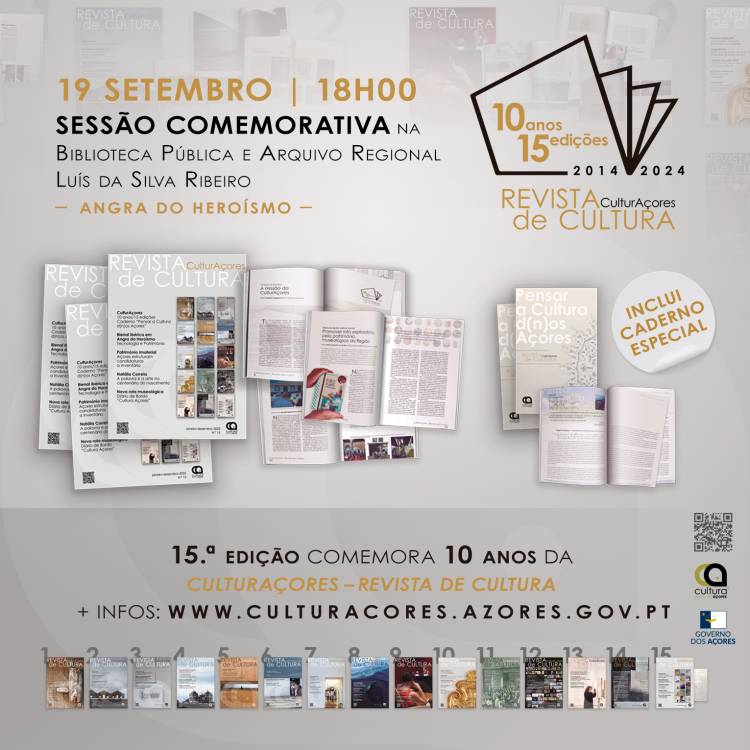 3.ª sessão comemorativa dos 10 Anos/15 Edições da CulturAçores  Revista de Cultura