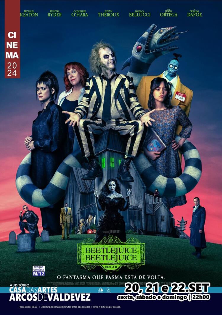 Exibição do filme 'Betlejuice, Beetlejuice'