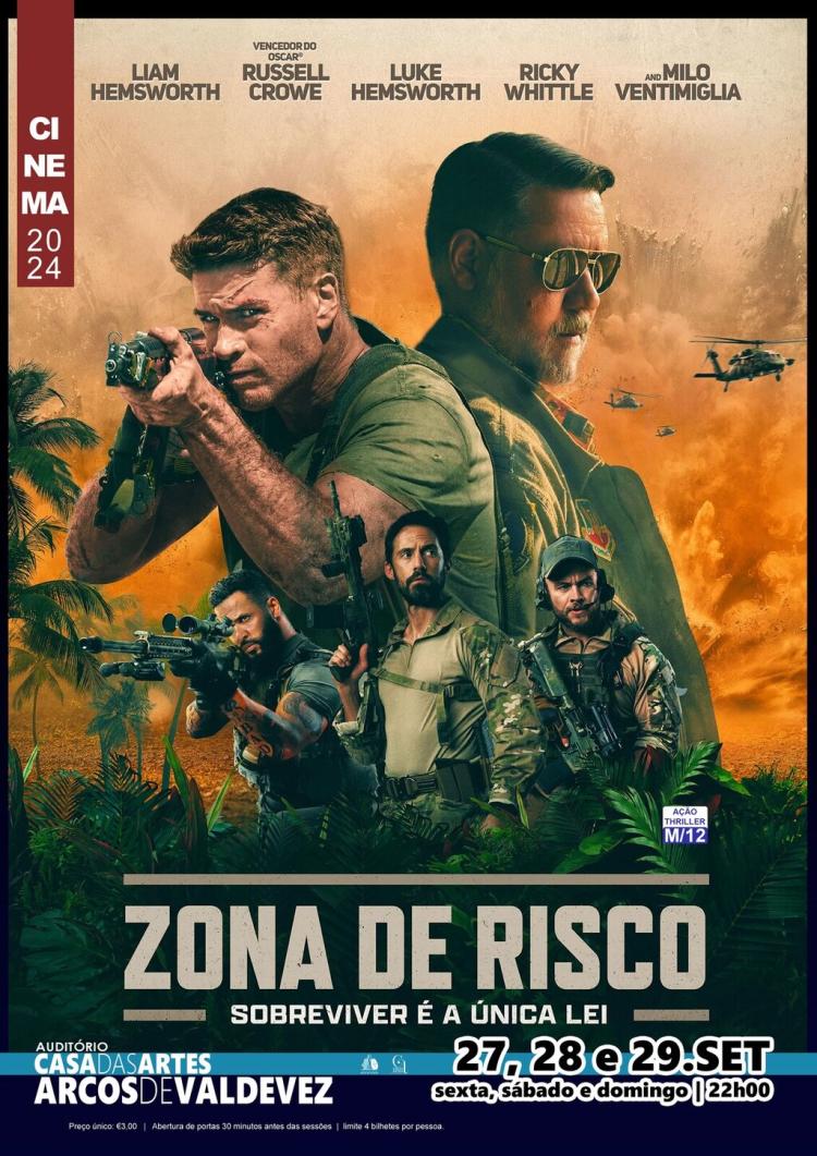 Exibição do filme 'Zona de Risco'