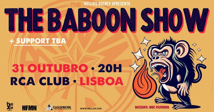 THE BABOON SHOW + support @ RCA Club - Lisboa