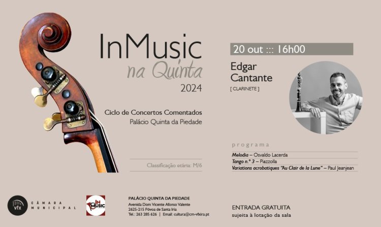 Ciclo de concertos comentados 'In Music na Quinta '24' no Palácio da Quinta da Piedade