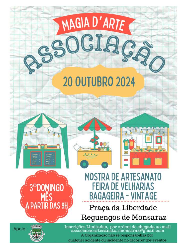 Mostra de Artesanato, Velharias e Bagageira Vintage | 20 outubro