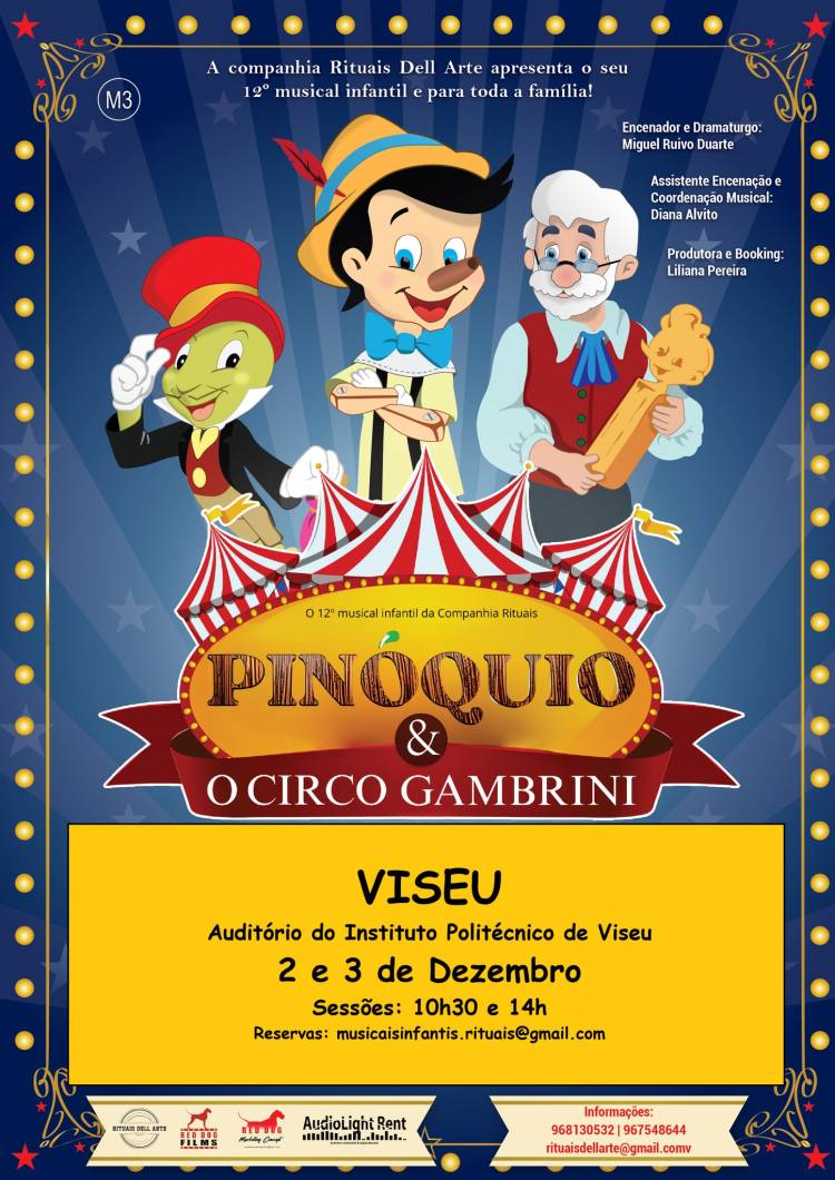 Musical PINÓQUIO e o circo Gambrini em Viseu