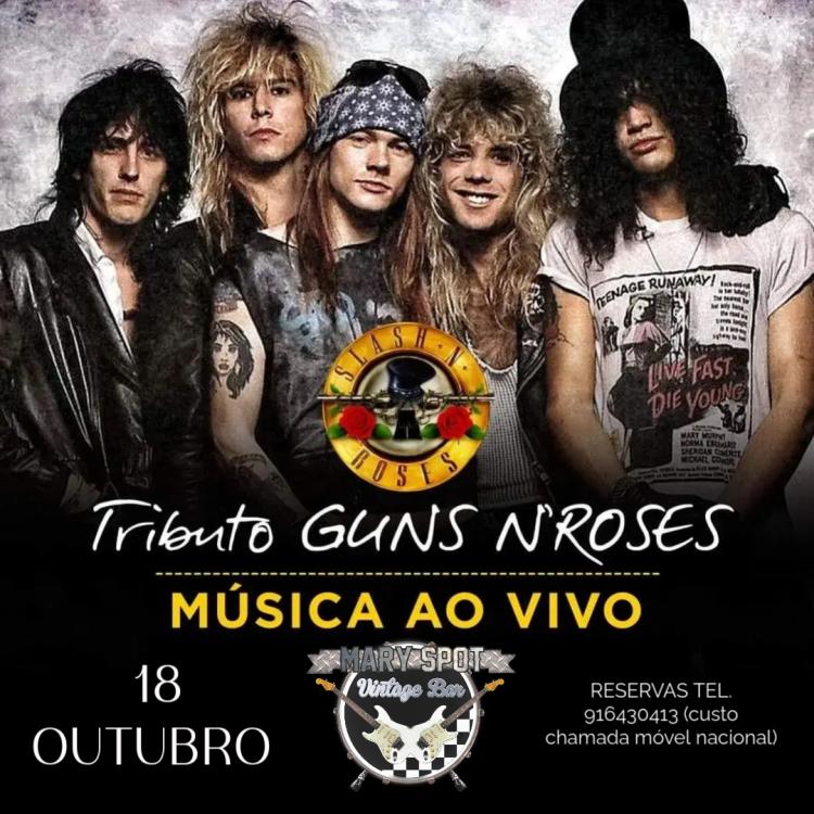 SLASH N ROSES TRIBUTO GUNS N ROSES - MARY SPOT VINTAGE BAR - MATOSINHOS