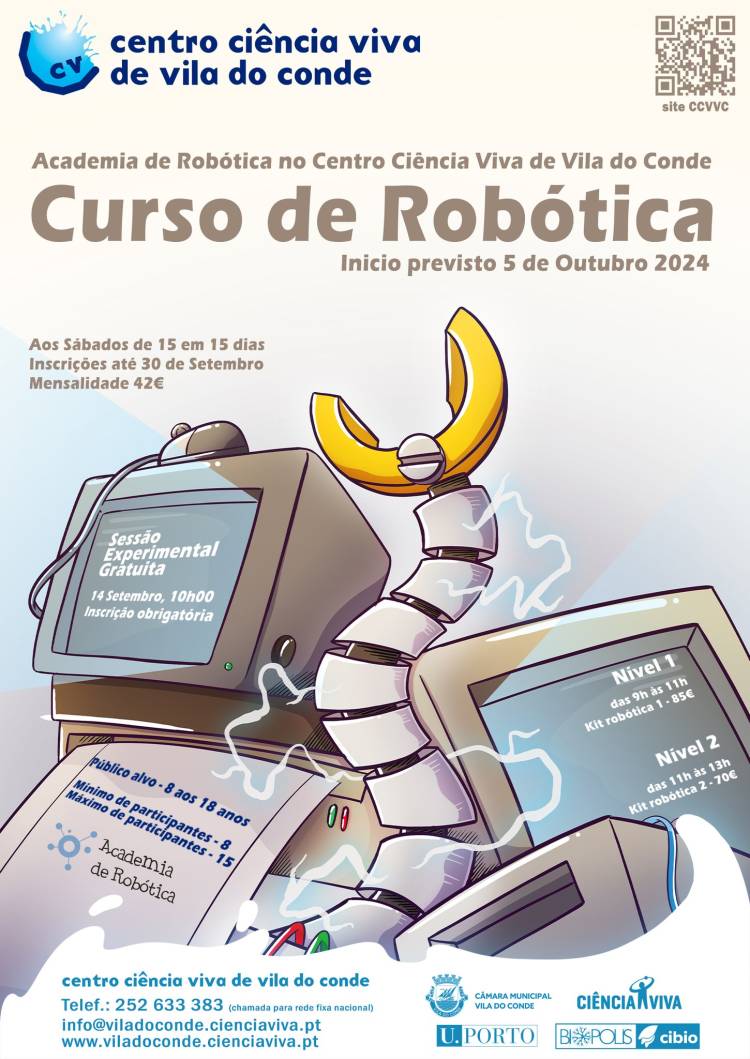 Curso de Robótica - Academia de Robótica no Centro Ciência Viva de Vila do Conde