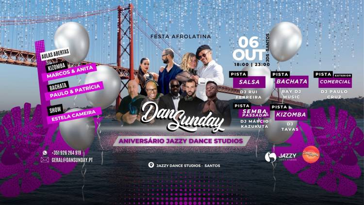 DanSunday | Festa Afrolatina | 6 OUT | 13º Aniversário Jazzy