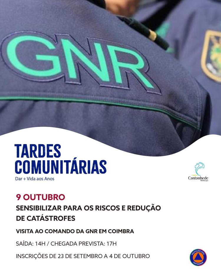 Tardes Comunitárias Sensibilizar para os riscos e redução  de catástrofes