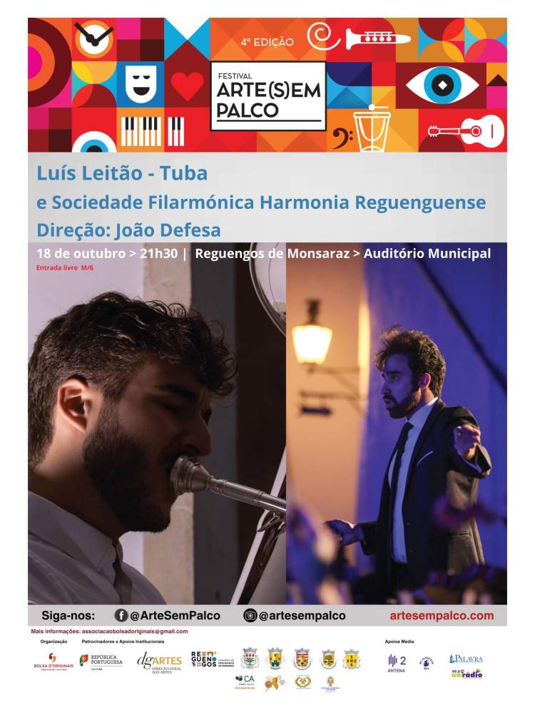 Luís Leitão (Tuba) e Banda Filarmónica Harmonia Reguenguense | Festival Arte(s)em Palco