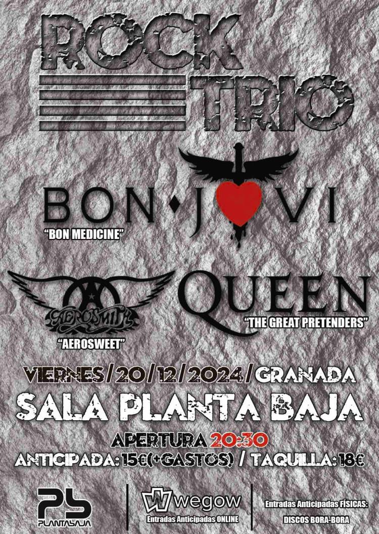 ROCK TRIO - Bon Jovi, Queen & Aerosmith (Granada)