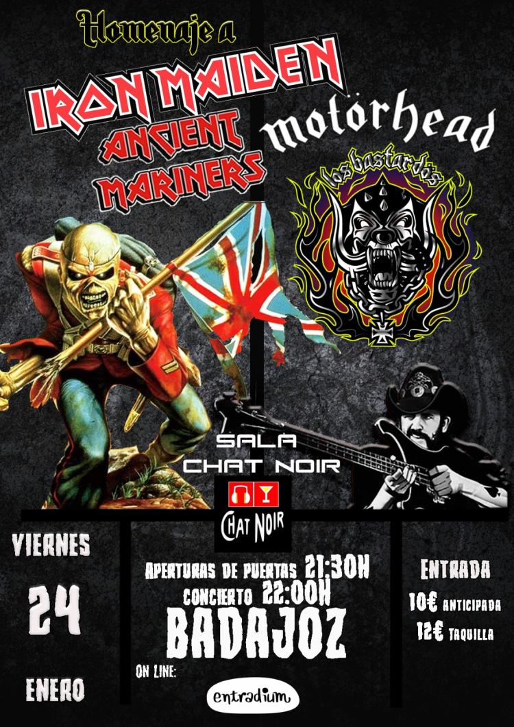  IRON MAIDEN + MOTÖRHEAD (HOMENAJE POR ANCIENT MARINERS Y LOS BASTARDOS) en BADAJOZ