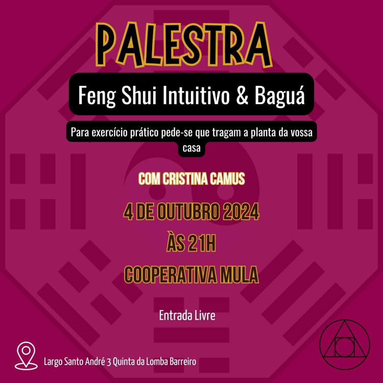 Palestra - Feng Shui Intuitivo e Baguá com Cristina Camus