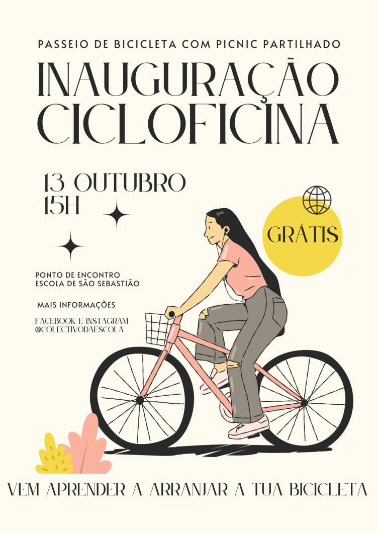 Passeio de bicicleta e Cicloficina