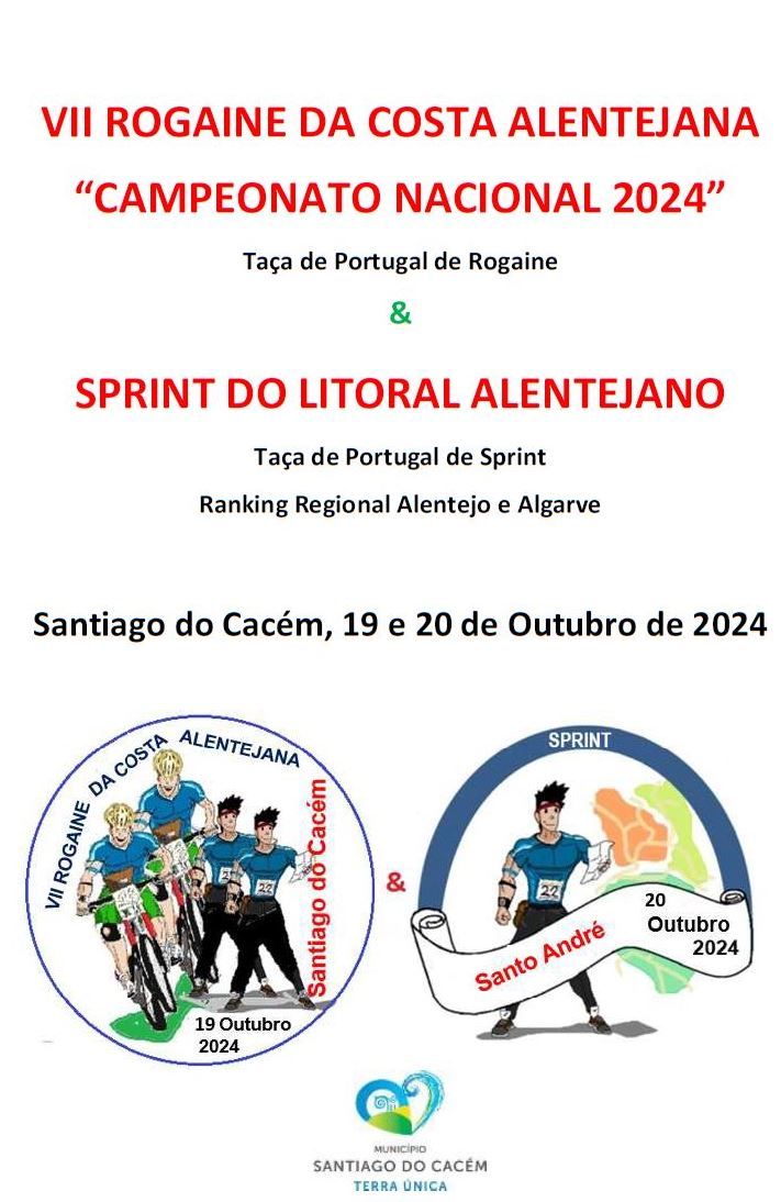 VII Rogaine da Costa Alentejana – Campeonato Nacional de Rogaine 2024