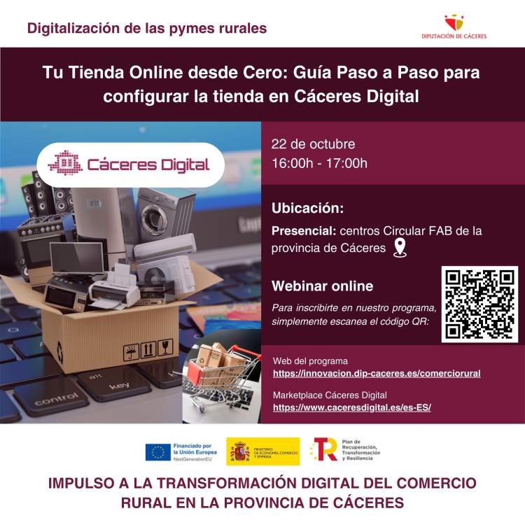 Taller: Tu Tienda Online desde Cero: guía paso a paso para configurar la tienda en CáceresDigital