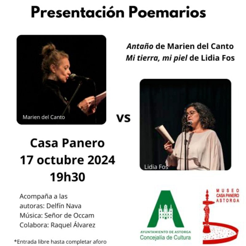 Presentación de poemarios de Merien del Canto y Lidia Fos. Casa Panero. Astorga