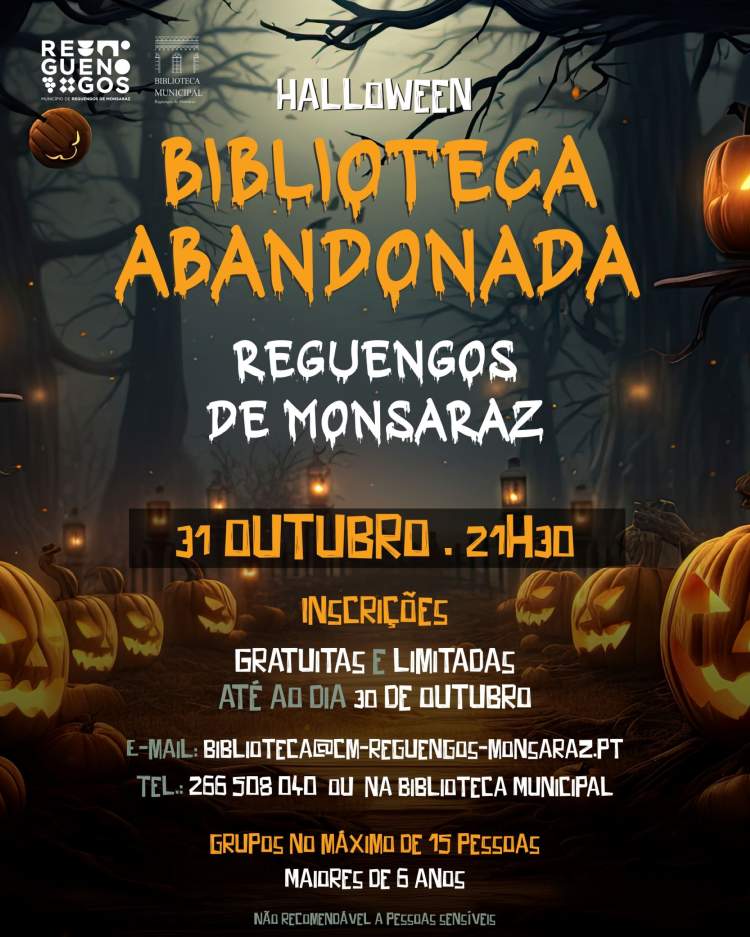 “Biblioteca Abandonada” na noite de Halloween em Reguengos de Monsaraz