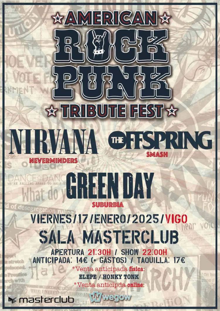 Festival de Tributos AMERICAN ROCK PUNK (Vigo)