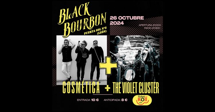 The Violet Cluster + Cosmética en el Black Bourbon (León)